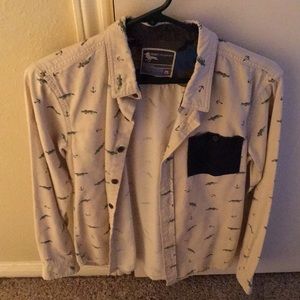 Modern Amusement Fish+Anchor Button-Up